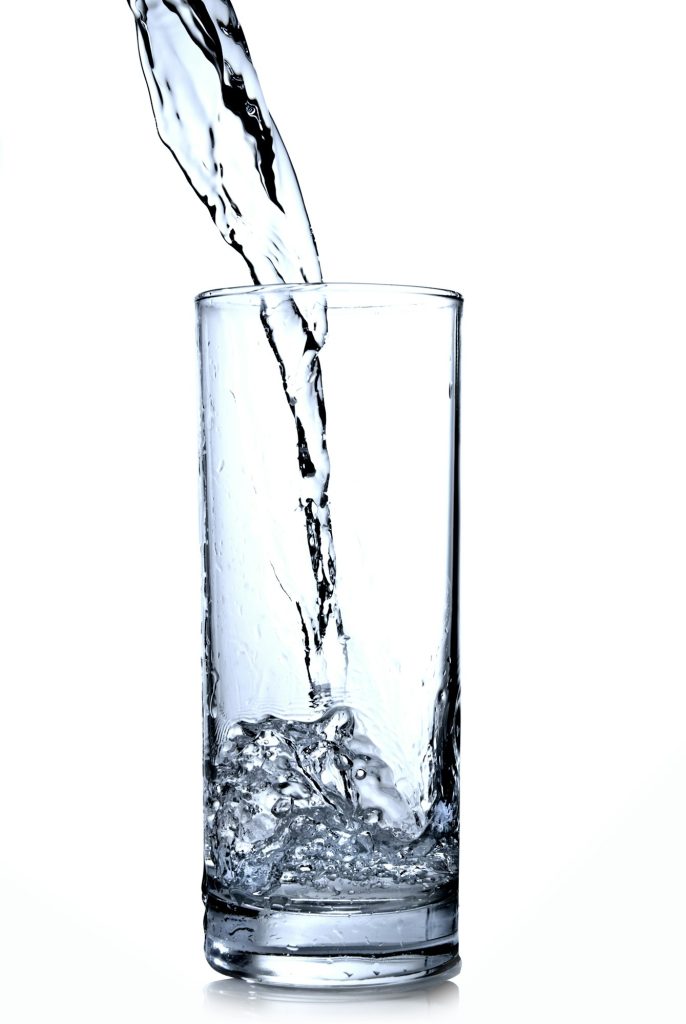 water in glass